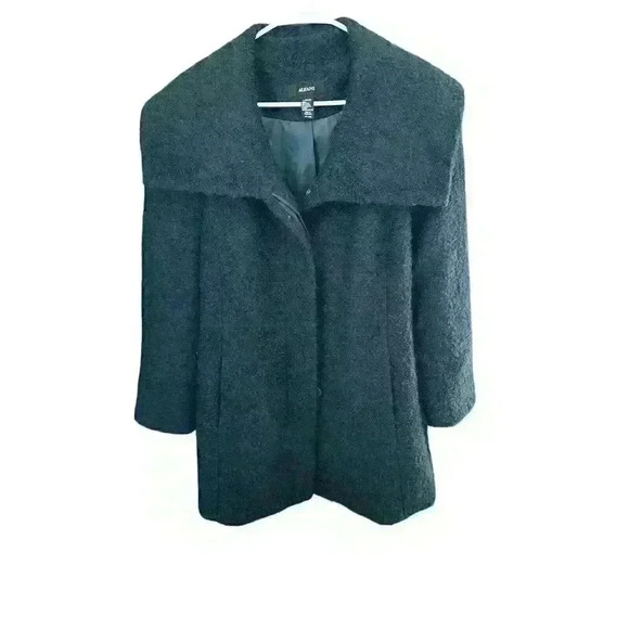 Wool Coat Empire Style Jacket Coat Alfani Size Large FORREST GREEN - Picture 1 of 2
